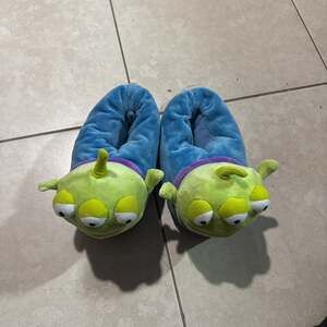 Toy Story Alien Slippers Plush Green Blue One Size Pixar Disney